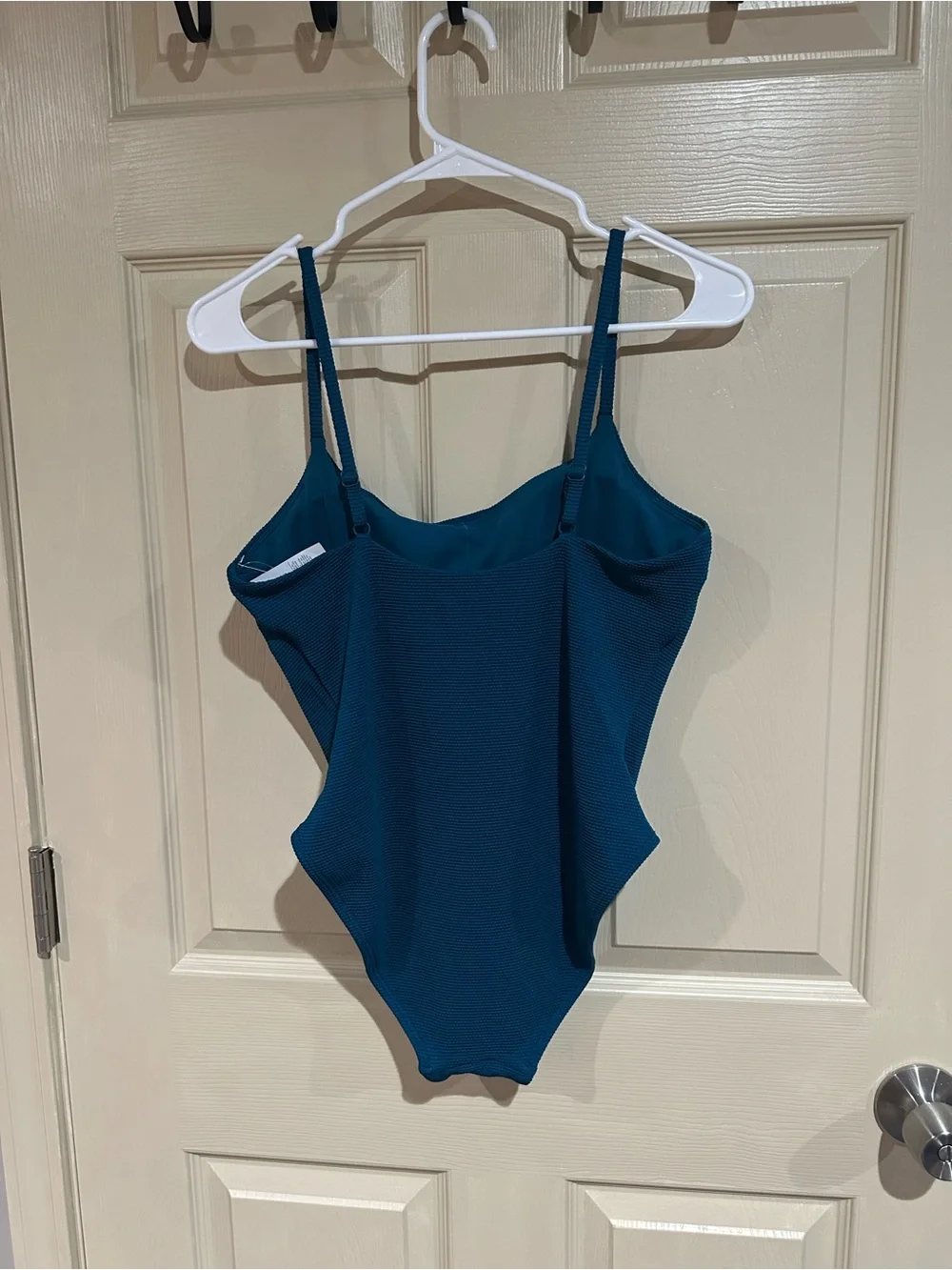 Athleta Deep Teal Scoop Pique One-Piece Swimsuit